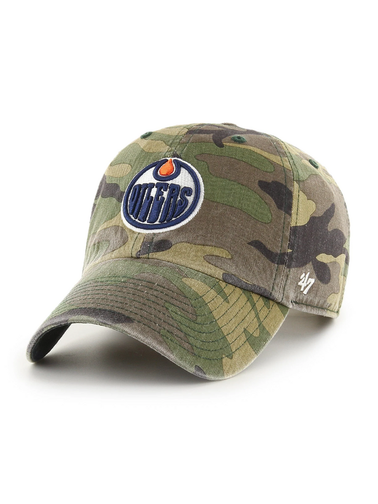 '47 BRAND NHL Edmonton Oilers Camo Clean Up Cap