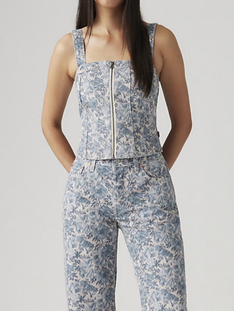 トップス elfelfelf archives BUSTIER PRINTED TOP トップス elfelfarchives BUSTIER PRINTED TOP elfelfelf