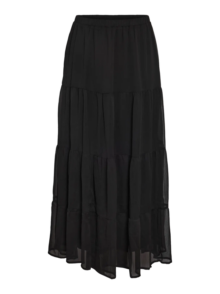 NOISY MAY Fairy Tiered Chiffon Maxi Skirt