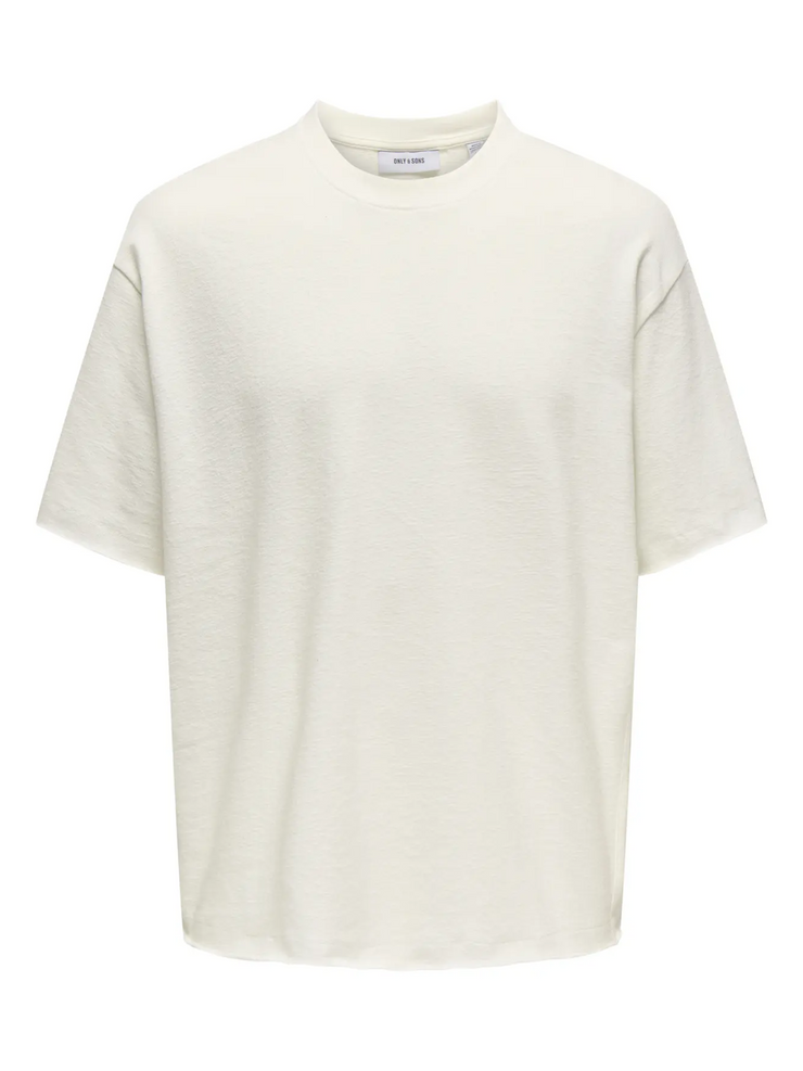 ONLY + SONS Men's Lenny Raw Edge Short Sleeve Tee