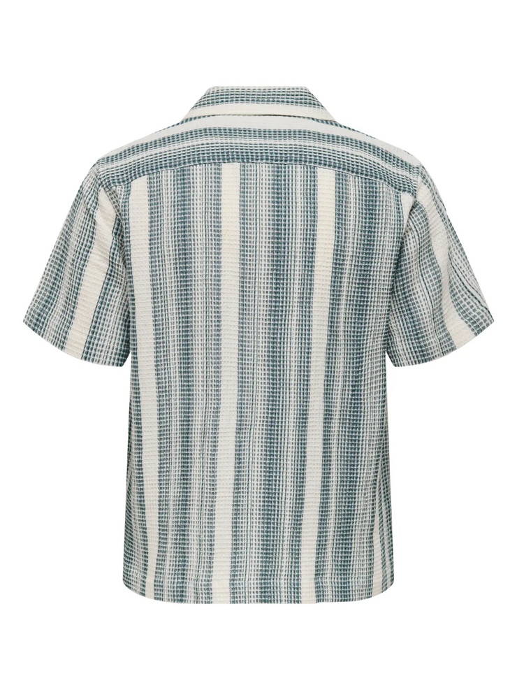 ONLY + SONS Men's Savier Waffle Button Up Shirt