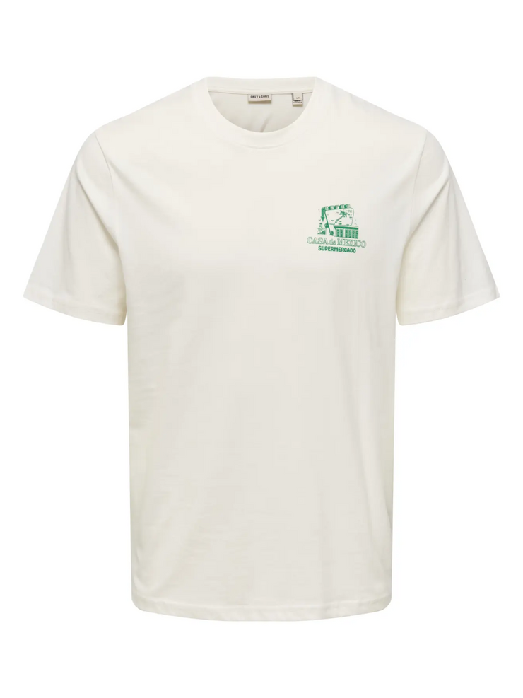ONLY + SONS Men's Manuel Casa Life Desert Tee