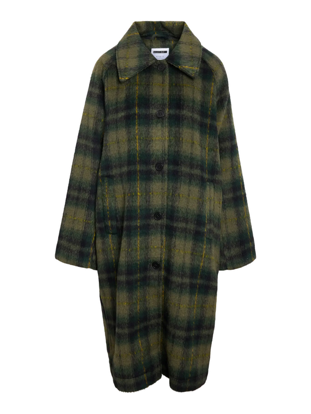 NOISY MAY Christina Plaid Peacoat