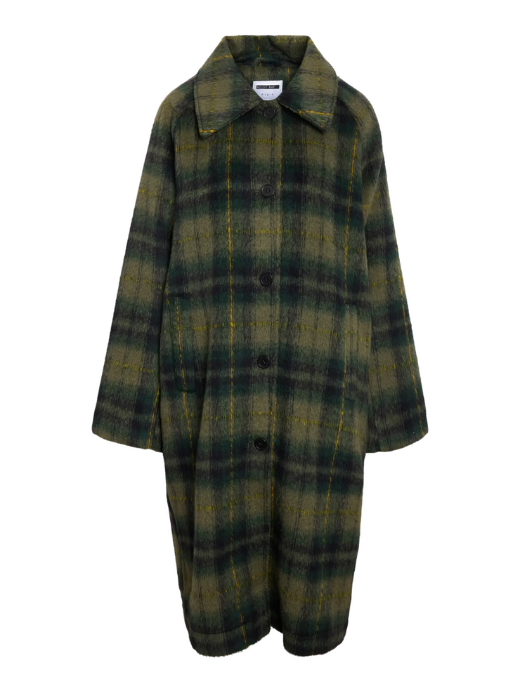 NOISY MAY Christina Plaid Peacoat