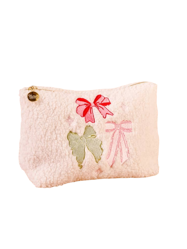 THE DARLING EFFECT Sparkling Bow Teddy Makeup Pouch