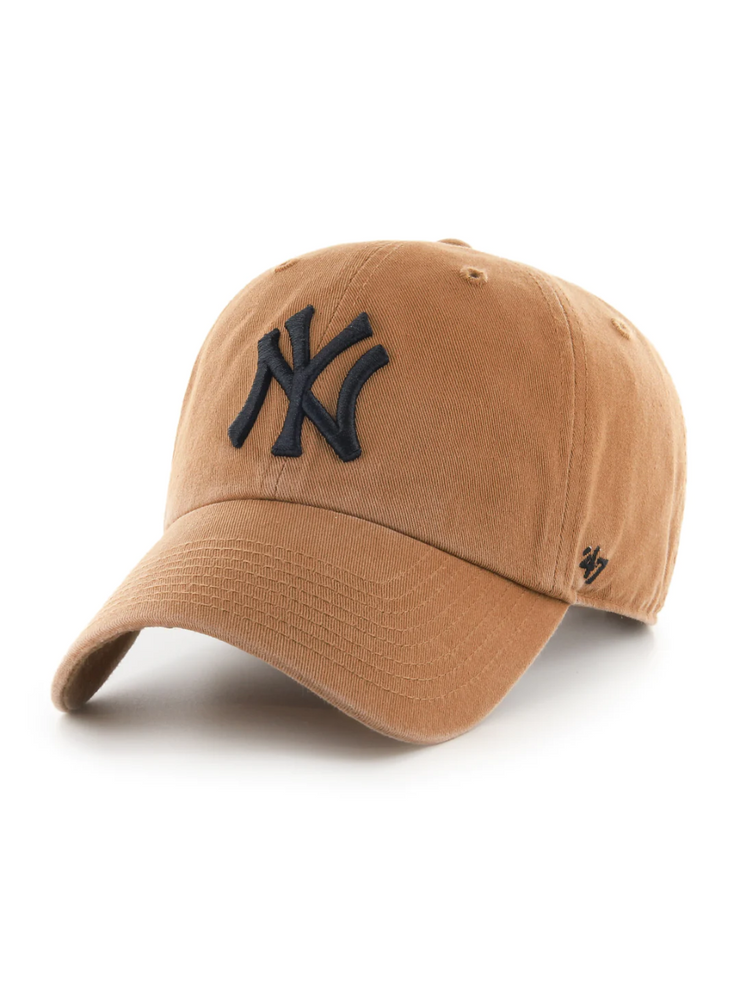 New York Yankees 47 Hat MLB Dune Chocolate Ballpark Clean Up Adjustable Cap