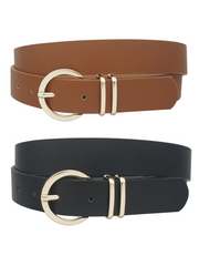 27 Double Loop Circle Buckle Belt