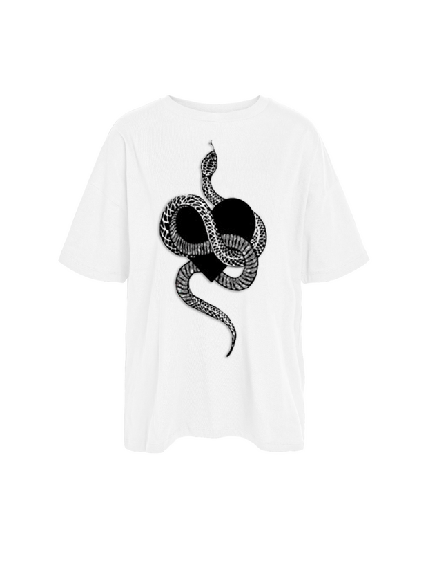 NOISY MAY Rhinestone Snake Graphic Tee