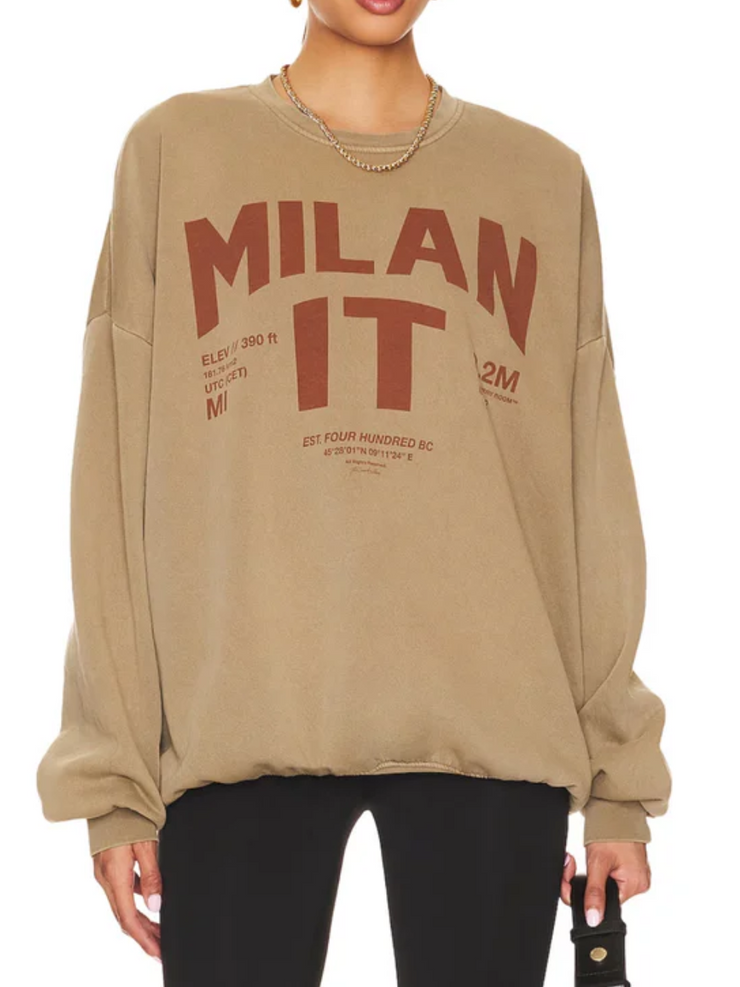 THE LAUNDRY ROOM Welcome to Milan/LA Crewneck Sweatshirt