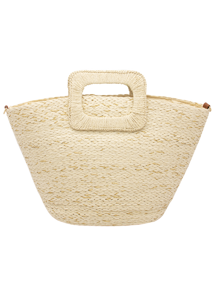 27 Straw Handle Tote Bag