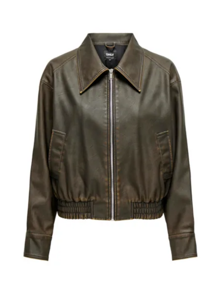 ONLY Marley Faux Leather Bomber Jacket