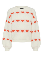 PIECES Crewneck Heart Sweater