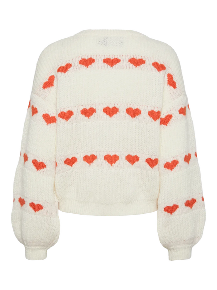 PIECES Crewneck Heart Sweater