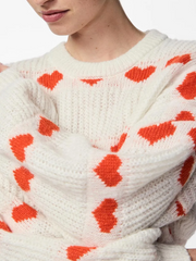 PIECES Crewneck Heart Sweater