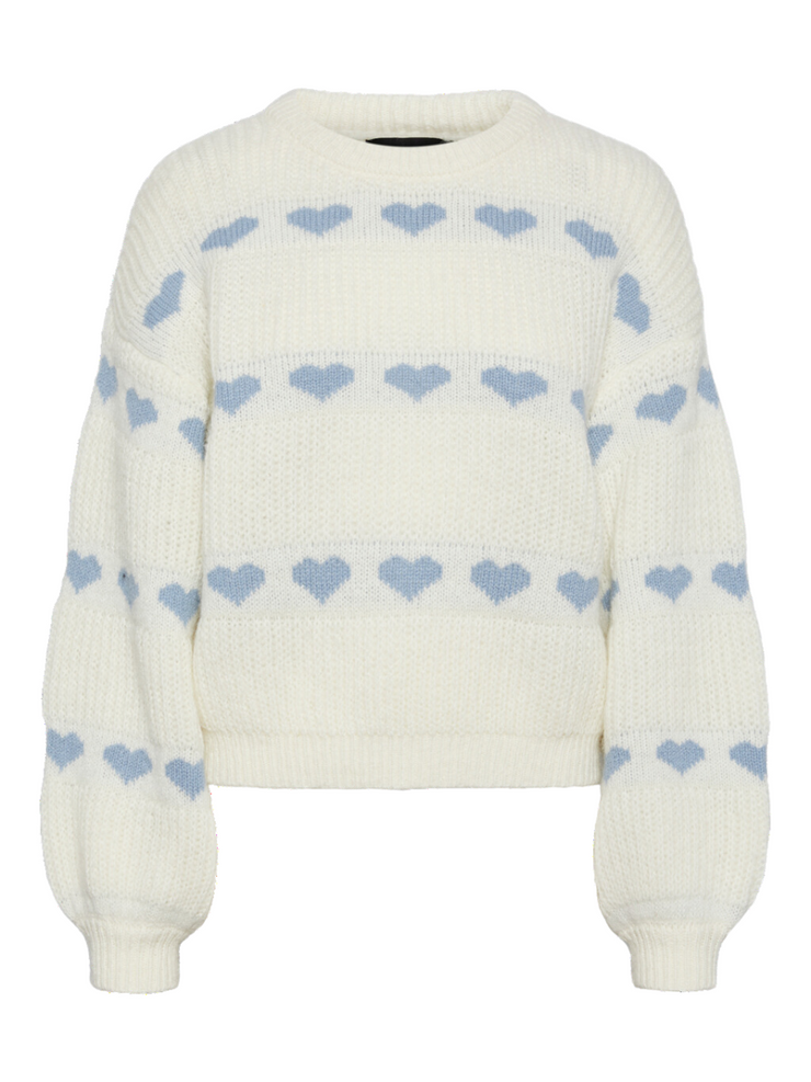 PIECES Crewneck Heart Sweater