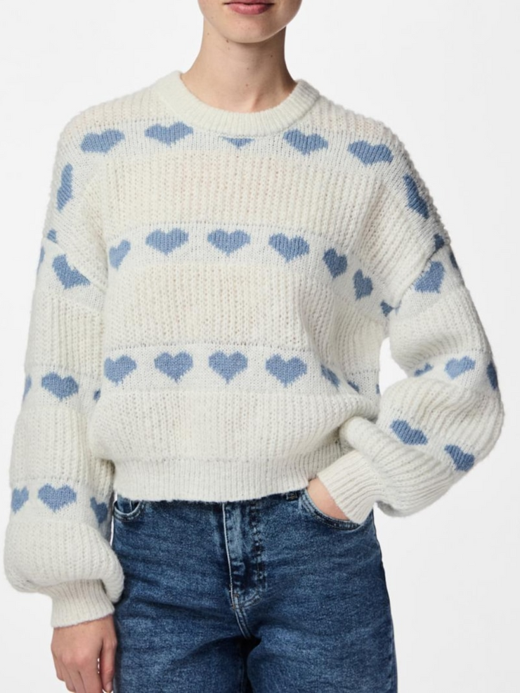 PIECES Crewneck Heart Sweater