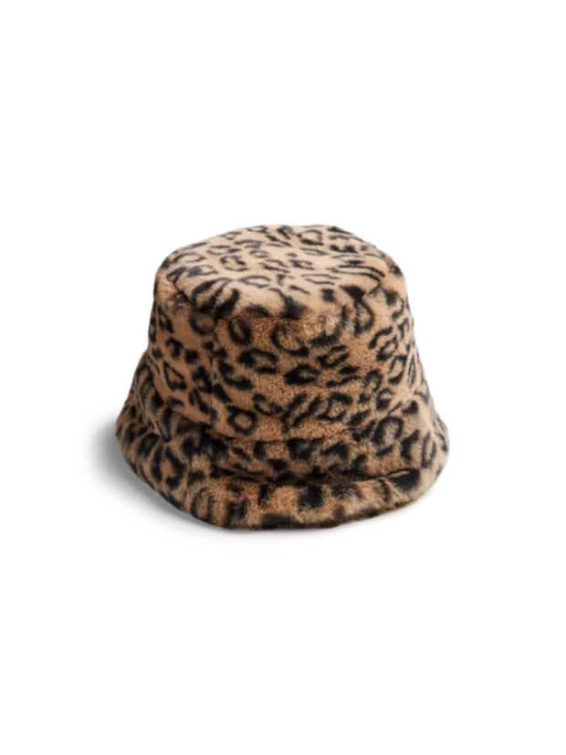 PIECES Faux Fur Bucket Hat