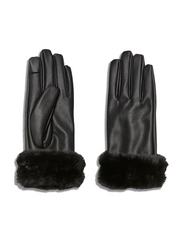 PIECES Faux Leather Gloves