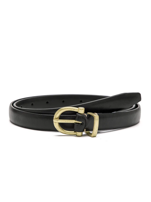 27 Circle Buckle Skinny Belt