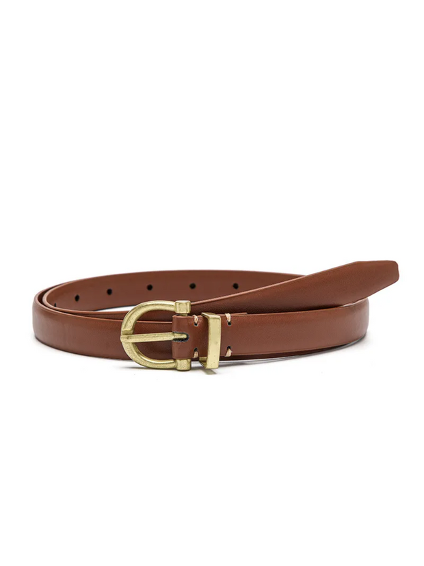 27 Circle Buckle Skinny Belt