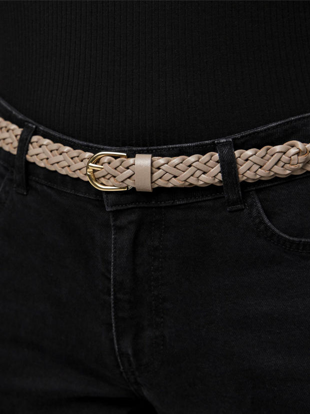 PIECES Avery Leather Braided Belt