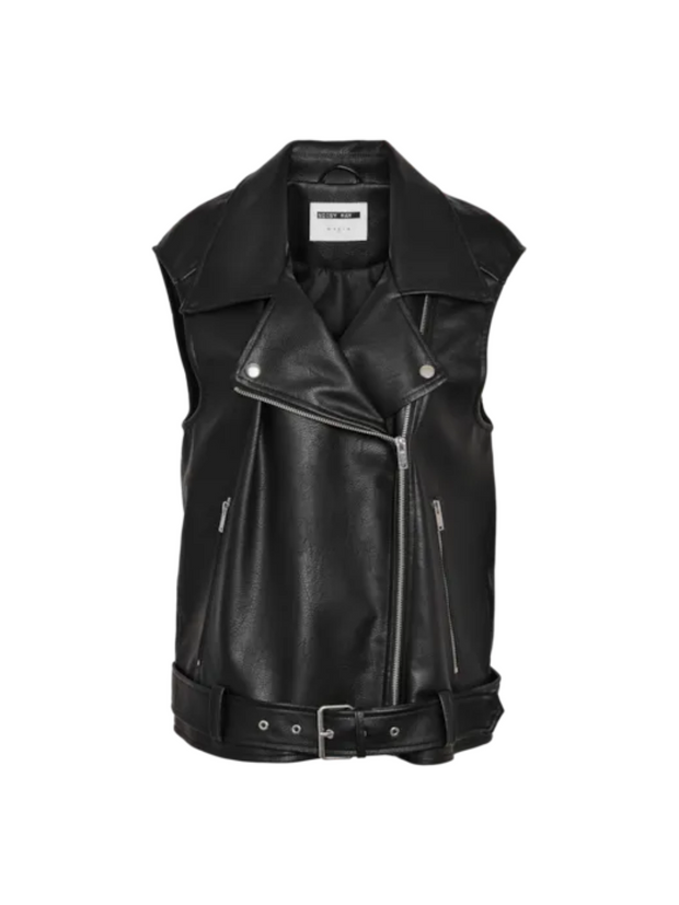 NOISY MAY Lina Faux Leather Vest