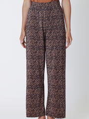 DEX Leopard Pleated Wide Leg Pant