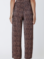 DEX Leopard Pleated Wide Leg Pant