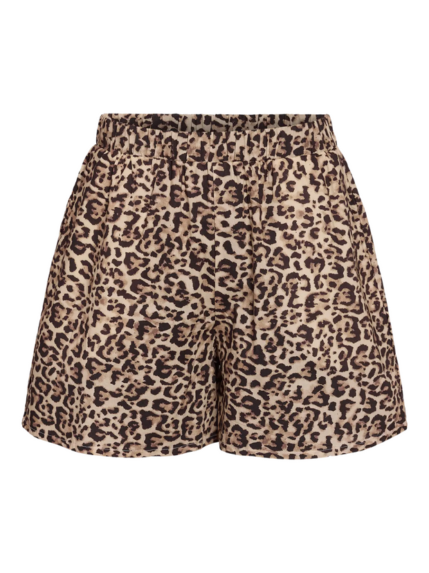 NOISY MAY Peyton Leopard High Waisted Shorts