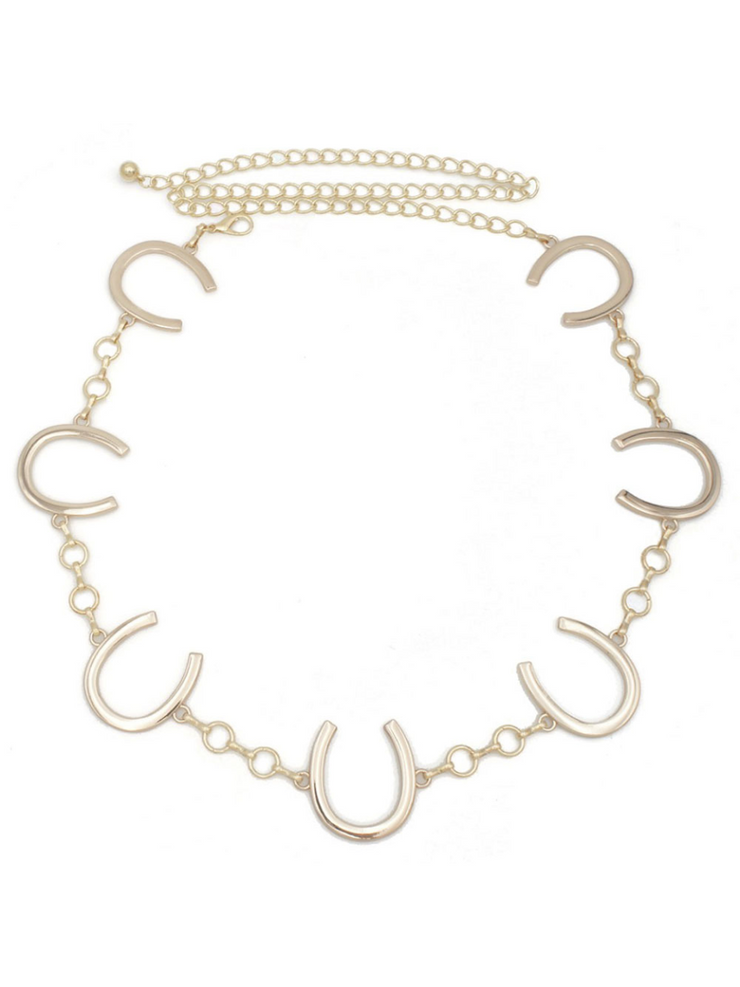 27 Horseshoe Charm Chain Belt