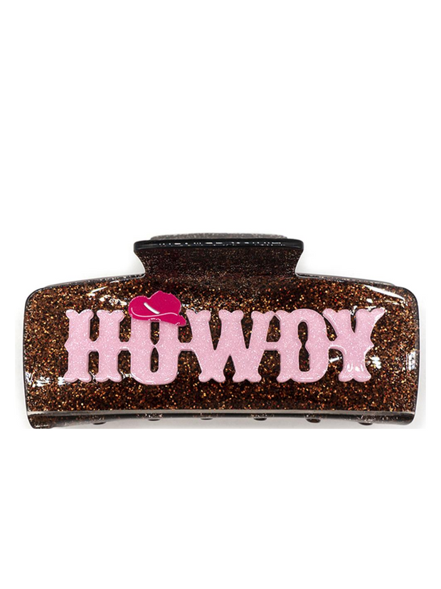 27 Howdy Glitter Claw Clip