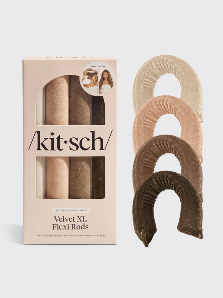 KITSCH Velvet XL Flexi Rods 4Pc Set