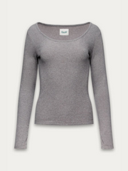 KUWALLA Bridget Peachy Scoop Long Sleeve Top