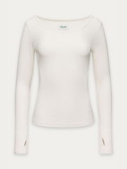 KUWALLA Bridget Peachy Scoop Long Sleeve Top