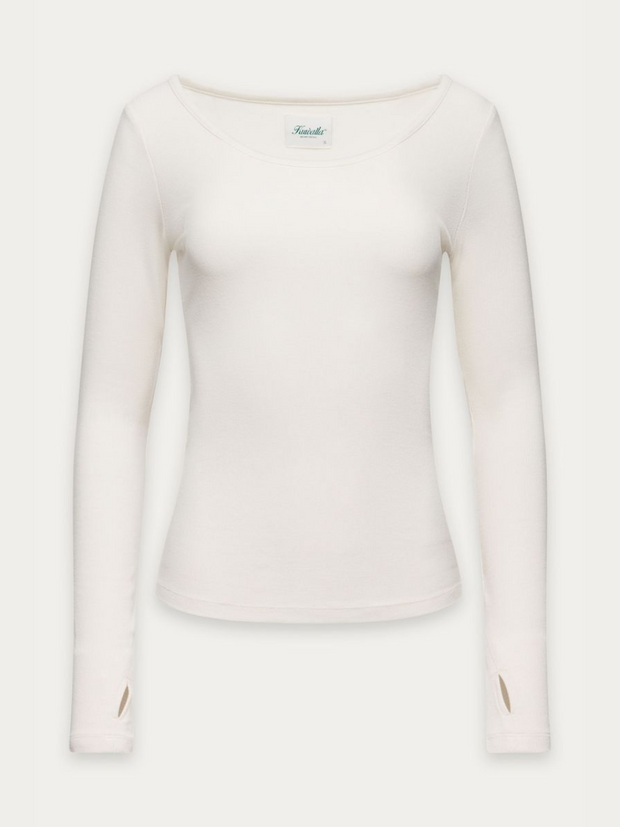KUWALLA Bridget Peachy Scoop Long Sleeve Top