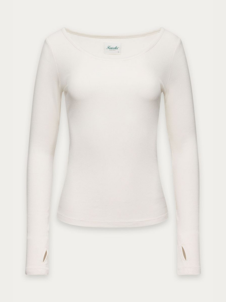 KUWALLA Bridget Peachy Scoop Long Sleeve Top