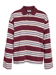 NOISY MAY Aura Striped Polo Shirt