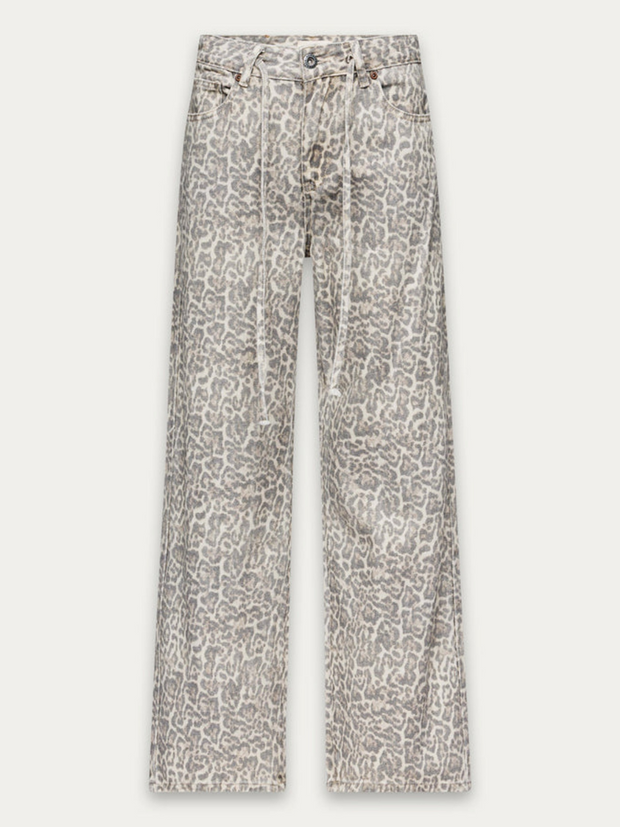 KUWALLA Shelly Wide Leg Leopard Jeans