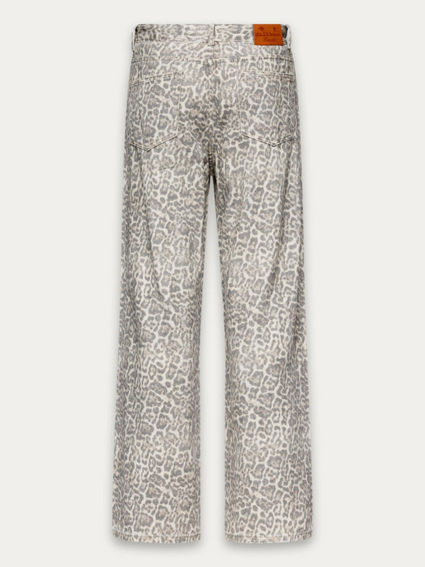 KUWALLA Shelly Wide Leg Leopard Jeans