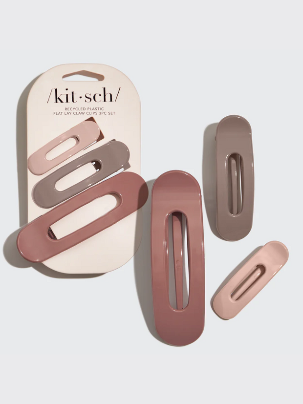 KITSCH Flat Lay Claw Clip 3Pc Set