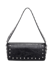 27 Faux Leather Studded Shoulder Bag