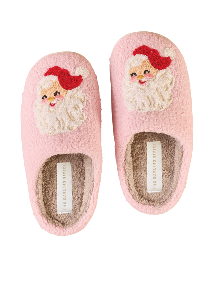 THE DARLING EFFECT Fuzzy Christmas Slippers