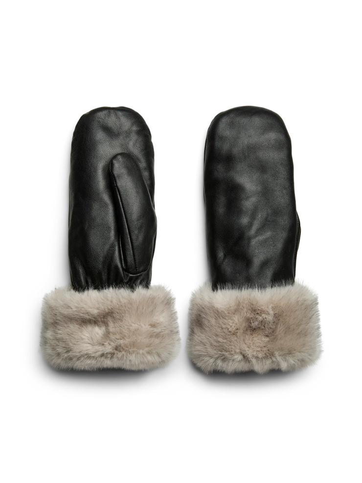 PIECES Leather Mittens