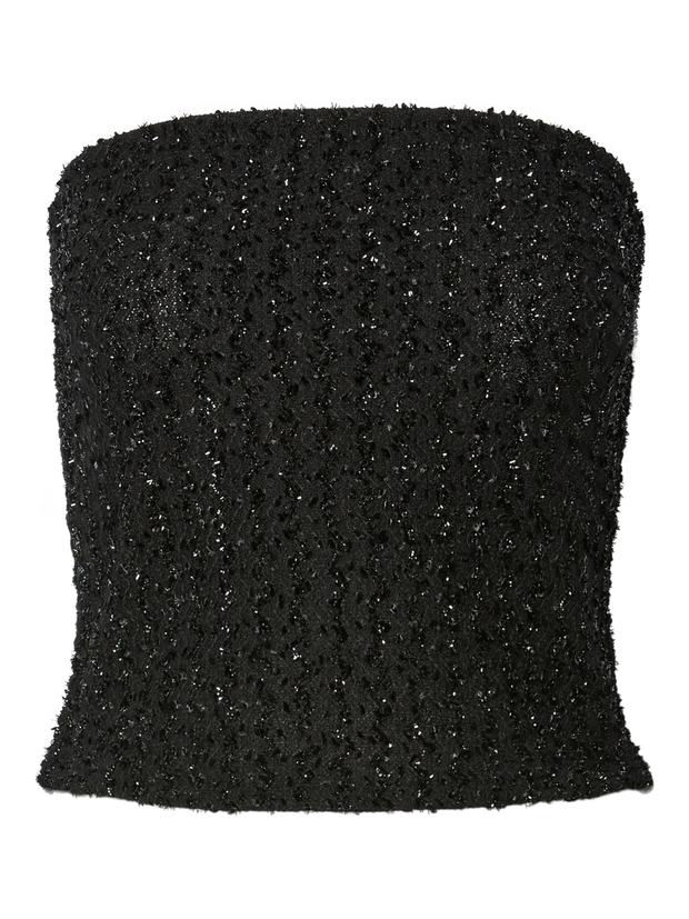 PIECES Ruth Glitter Knit Tube Top