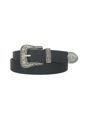 27 Floral Embossed Western Buckle Belt