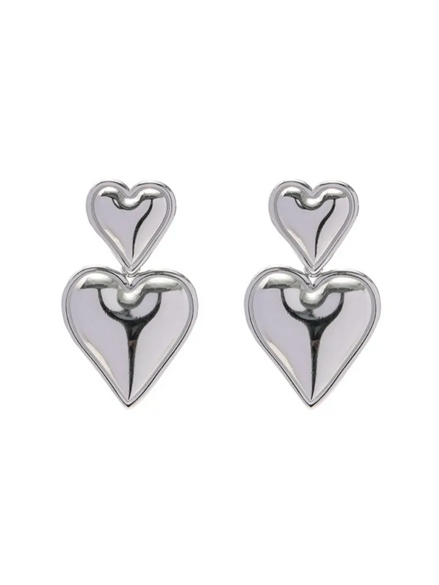 27 Double Heart Drop Earrings