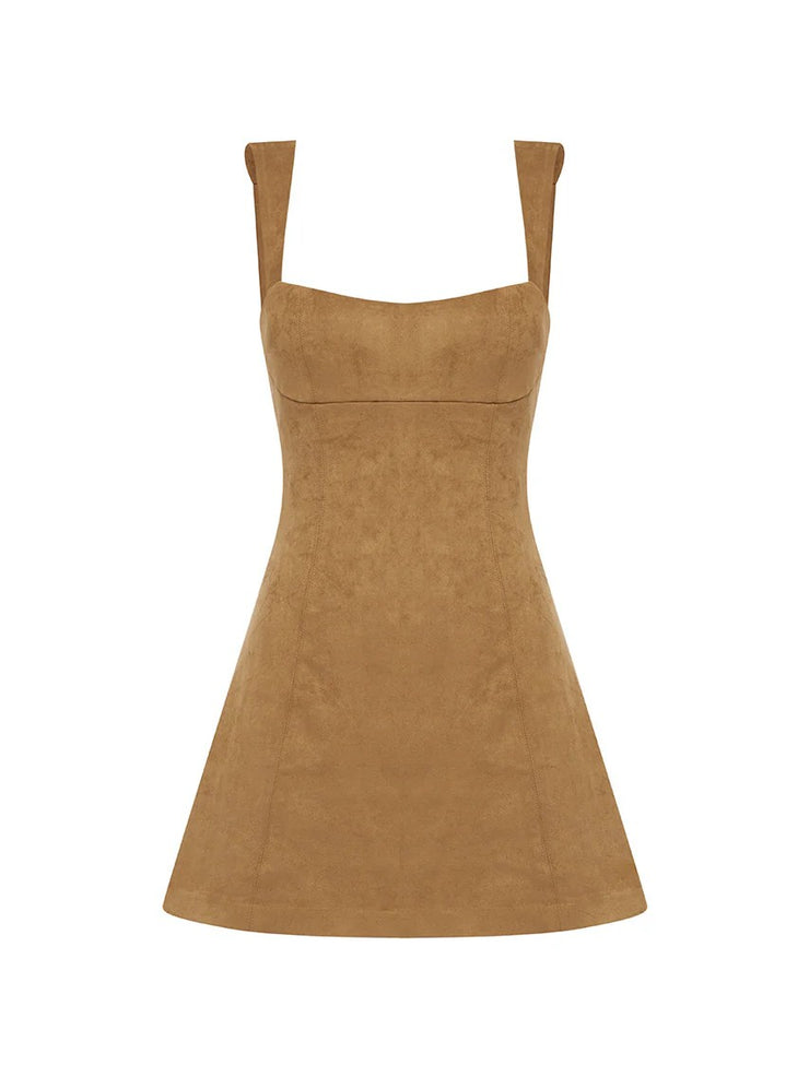 RUNAWAY THE LABEL Zaela Square Neck Fitted Mini Dress