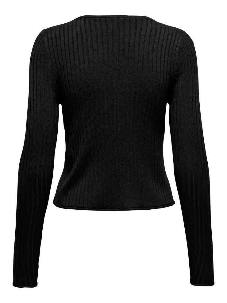 ONLY Mila Long Sleeve Tie Front Top