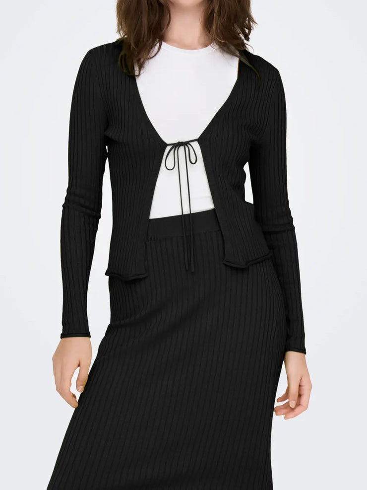 ONLY Mila Long Sleeve Tie Front Top