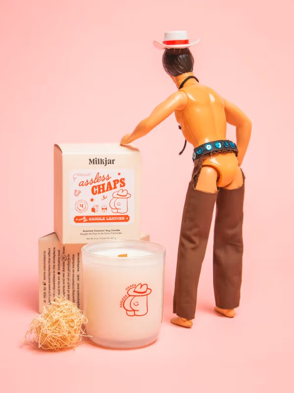 MILK JAR CANDLE CO 8oz Candle Assless Chaps